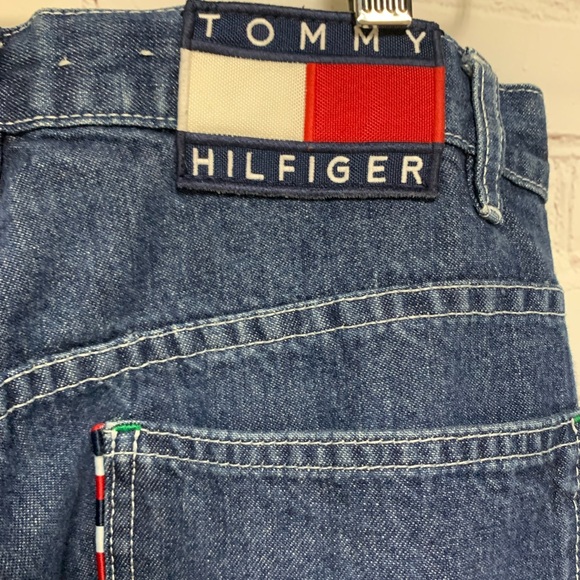 Vintage Tommy Hilfiger Relaxed Fit Wide Leg Carpenter Jeans Size 7 30” - Picture 7 of 7